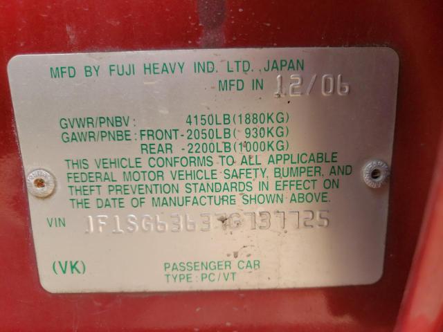 Photo 12 from auction – 2007 SUBARU FORESTER 2 with VIN JF1SG63637G737725