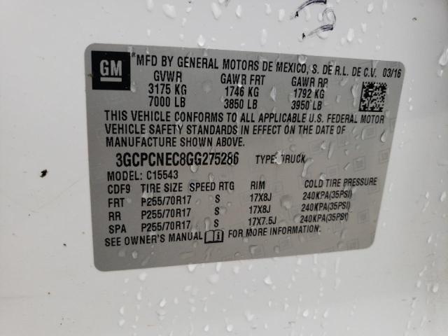 Photo 12 from auction – 2016 CHEVROLET SILVERADO with VIN 3GCPCNEC8GG275286