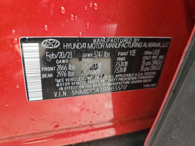 Photo 14 from auction – 2023 HYUNDAI SANTA FE S with VIN 5NMS1DAJ3PH555717