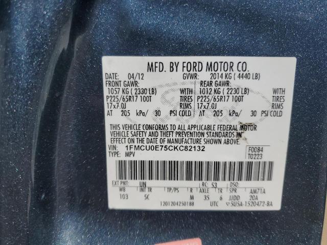 Photo 12 from auction – 2012 FORD ESCAPE LIM with VIN 1FMCU0E75CKC82132