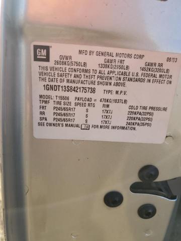 Photo 14 from auction – 2004 CHEVROLET TRAILBLAZE with VIN 1GNDT13S842175738