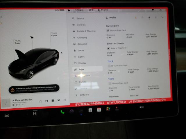 Photo 9 from auction – 2023 TESLA MODEL 3 with VIN 5YJ3E1EA7PF451847