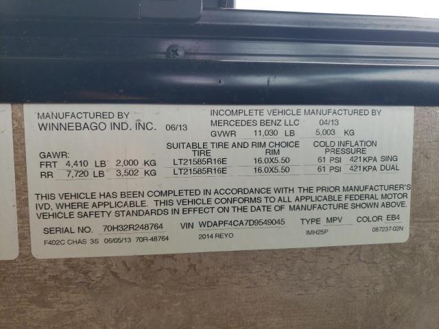 Photo 10 from auction – 2014 WINNEBAGO MOTORHOME with VIN WDAPF4CA7D9549045