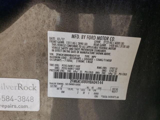 Photo 13 from auction – 2017 FORD FLEX SE with VIN 2FMGK5B80HBA04144