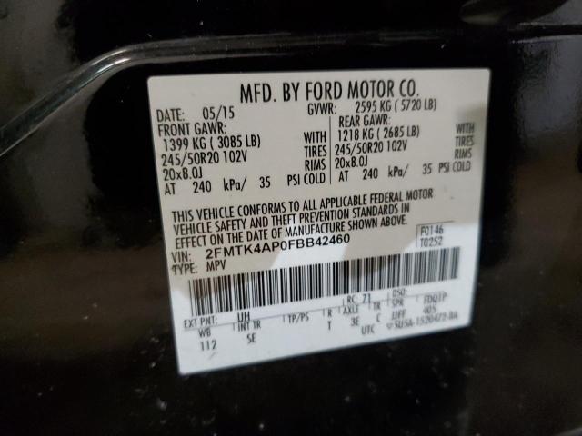 Photo 14 from auction – 2015 FORD EDGE SPORT with VIN 2FMTK4AP0FBB42460