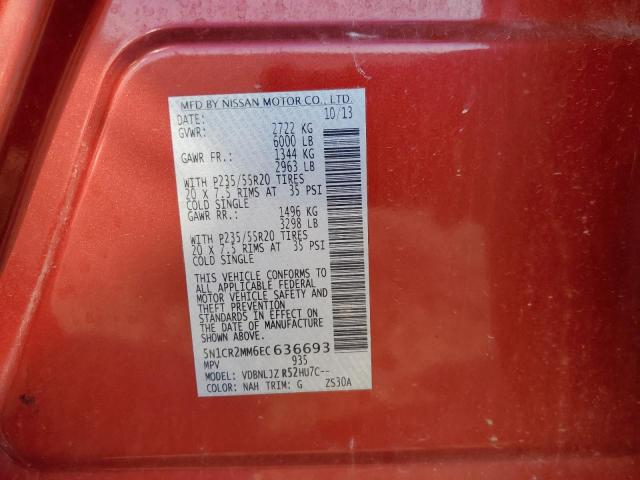 Photo 14 from auction – 2014 NISSAN PATHFINDER with VIN 5N1CR2MM6EC636693