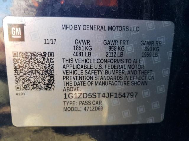 Photo 12 from auction – 2018 CHEVROLET MALIBU LT with VIN 1G1ZD5ST4JF154797