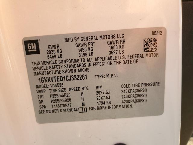 Photo 14 from auction – 2012 GMC ACADIA DEN with VIN 1GKKVTED1CJ332281