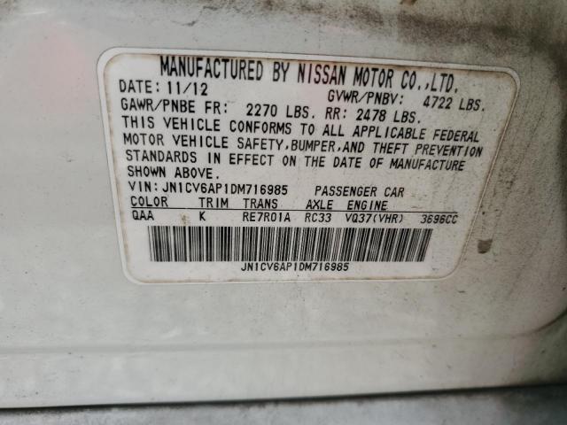 Photo 12 from auction – 2013 INFINITI G37 BASE with VIN JN1CV6AP1DM716985