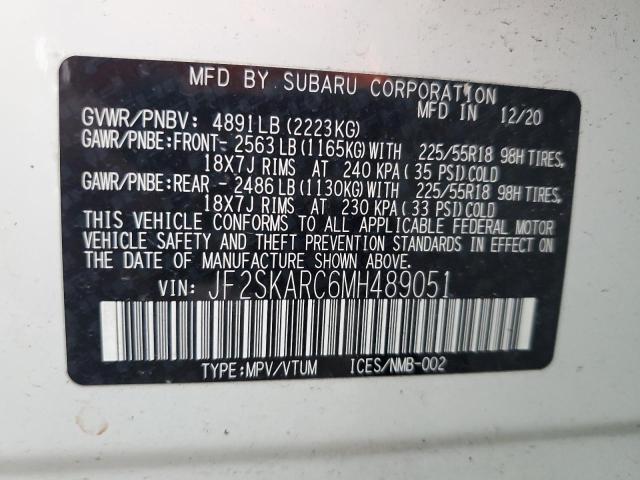 Photo 14 from auction – 2021 SUBARU FORESTER S with VIN JF2SKARC6MH489051