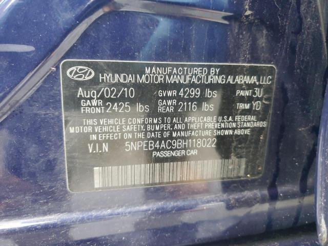 Photo 12 from auction – 2011 HYUNDAI SONATA with VIN 5NPEB4AC9BH118022
