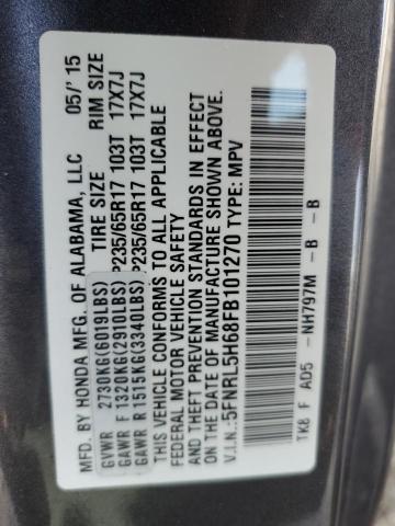 Photo 13 from auction – 2015 HONDA ODYSSEY EX with VIN 5FNRL5H68FB101270