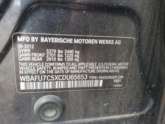 Photo 12 from auction – 2012 BMW 535 XI with VIN WBAFU7C5XCDU65653