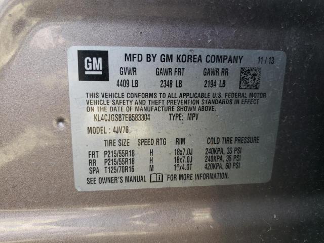 Photo 13 from auction – 2014 BUICK ENCORE with VIN KL4CJGSB7EB583304