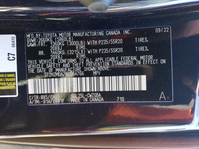Photo 12 from auction – 2022 LEXUS RX 350 with VIN 2T2HZMDA7NC364766