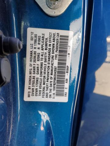 Photo 13 from auction – 2012 HONDA CIVIC EXL with VIN 19XFB2F98CE043597