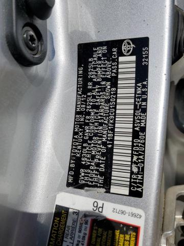 Photo 12 from auction – 2012 TOYOTA CAMRY BASE with VIN 4T1BF1FK9CU150218