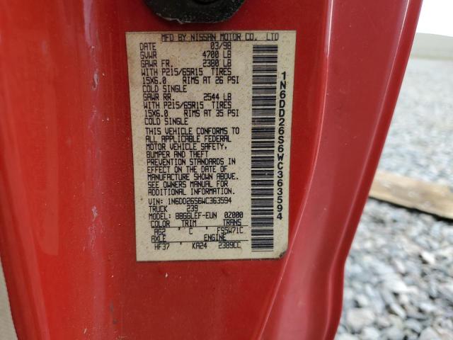 Photo 13 from auction – 1998 NISSAN FRONTIER K with VIN 1N6DD26S6WC363594
