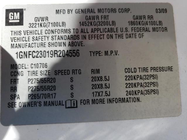 Photo 13 from auction – 2009 CHEVROLET TAHOE with VIN 1GNFC23019R204556