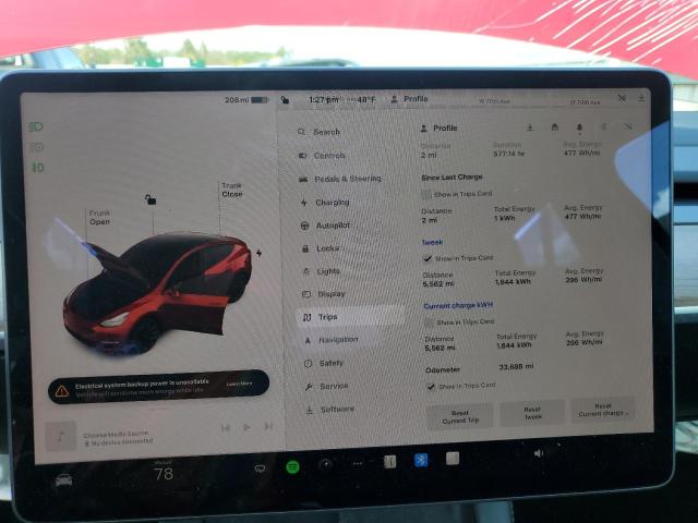 Photo 9 from auction – 2022 TESLA MODEL Y with VIN 7SAYGDEE6NF386719