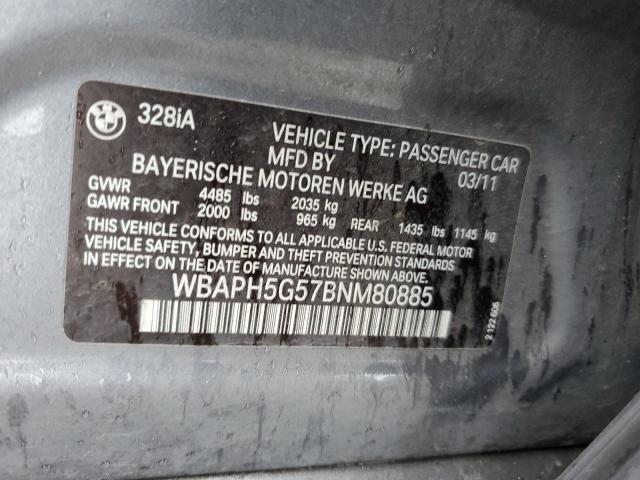 Photo 12 from auction – 2011 BMW 328 I SULE with VIN WBAPH5G57BNM80885