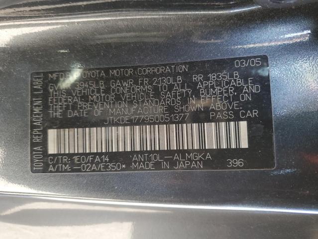 Photo 12 from auction – 2005 TOYOTA SCION TC with VIN JTKDE177950051377