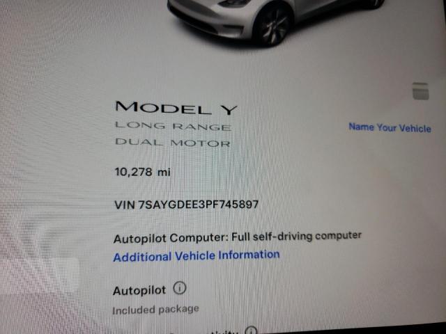 Photo 9 from auction – 2023 TESLA MODEL Y with VIN 7SAYGDEE3PF745897