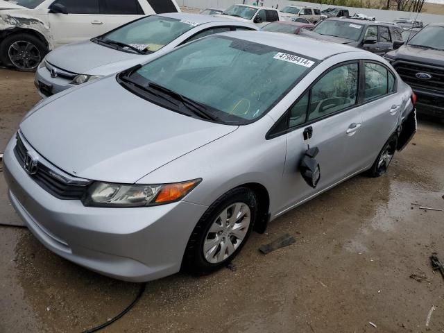 HONDA CIVIC LX 2012 with VIN 19XFB2F51CE047522 - Photo from auction