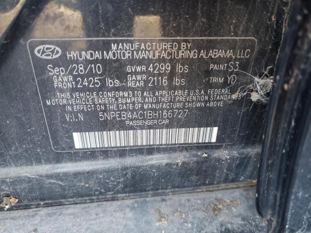 Photo 12 from auction – 2011 HYUNDAI SONATA GLS with VIN 5NPEB4AC1BH166727