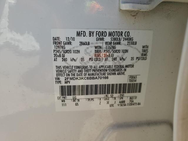 Photo 12 from auction – 2011 FORD EDGE LIMIT with VIN 2FMDK3KC6BBA70166