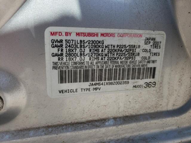 Photo 14 from auction – 2008 MITSUBISHI OUTLANDER with VIN JA4MS41X98Z002359