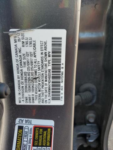 Photo 14 from auction – 2013 HONDA CR-V EXL with VIN 2HKRM4H74DH600548