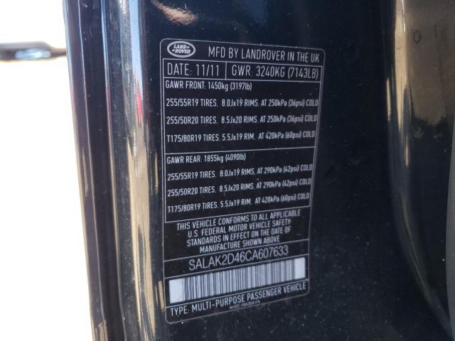 Photo 12 from auction – 2012 LAND ROVER LR4 HSE LU with VIN SALAK2D46CA607633