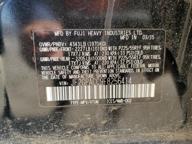 Photo 14 from auction – 2015 SUBARU XV CROSSTR with VIN JF2GPACC9F8256414