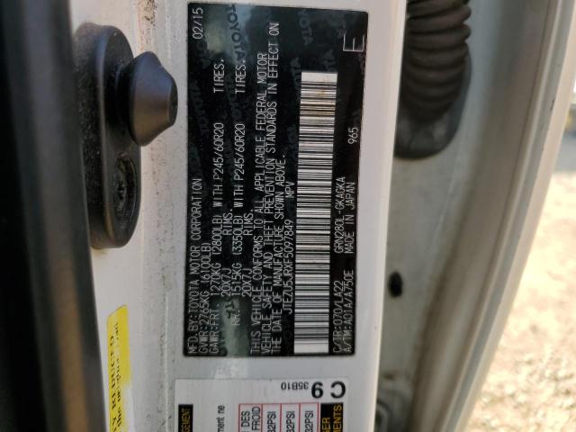 Photo 12 from auction – 2015 TOYOTA 4RUNNER SR with VIN JTEZU5JRXF5097849
