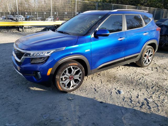 KIA SELTOS SX 2023 with VIN KNDETCA25P7357898 - Photo from auction