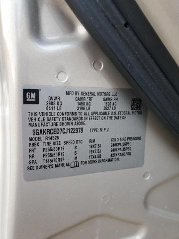 Photo 13 from auction – 2012 BUICK ENCLAVE with VIN 5GAKRCED7CJ122978