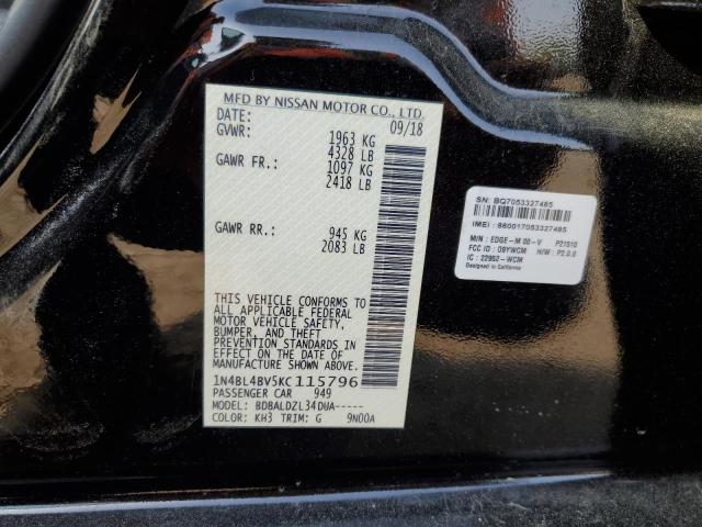 Photo 13 from auction – 2019 NISSAN ALTIMA S with VIN 1N4BL4BV5KC115796