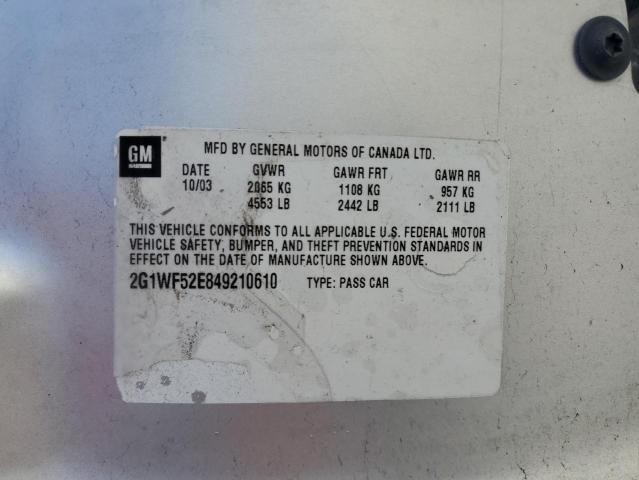 Zdjęcie 12 z aukcji – 2004 CHEVROLET IMPALA z VIN 2G1WF52E849210610