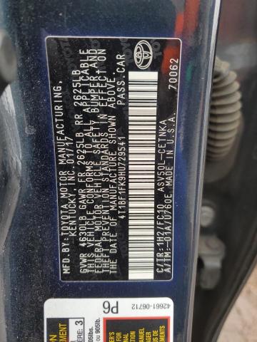 Photo 13 from auction – 2017 TOYOTA CAMRY LE with VIN 4T1BF1FK9HU729541