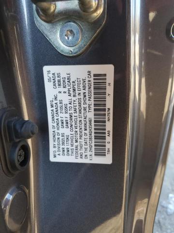 Photo 12 from auction – 2016 HONDA CIVIC with VIN 2HGFC3B34GH354461