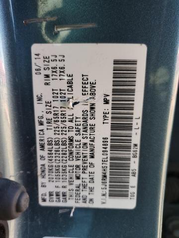Photo 12 from auction – 2014 HONDA CR-V EX with VIN 5J6RM4H57EL094896