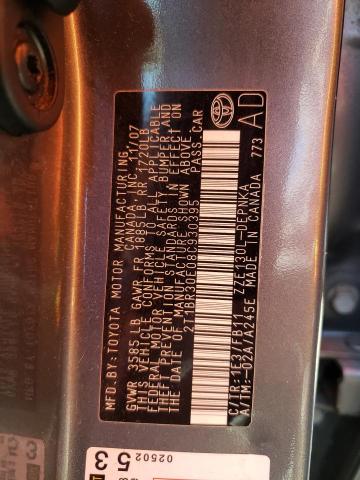 Photo 12 from auction – 2008 TOYOTA COROLLA CE with VIN 2T1BR30E08C930395