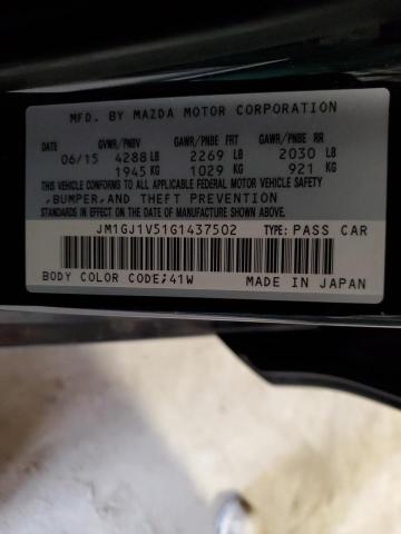 Photo 12 from auction – 2016 MAZDA 6 TOURING with VIN JM1GJ1V51G1437502