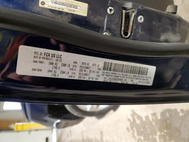 Photo 12 from auction – 2016 JEEP COMPASS LA with VIN 1C4NJDEB9GD587855