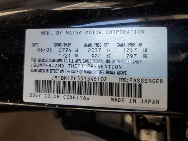 Photo 12 from auction – 2005 MAZDA 3 I with VIN JM1BK12F551345102