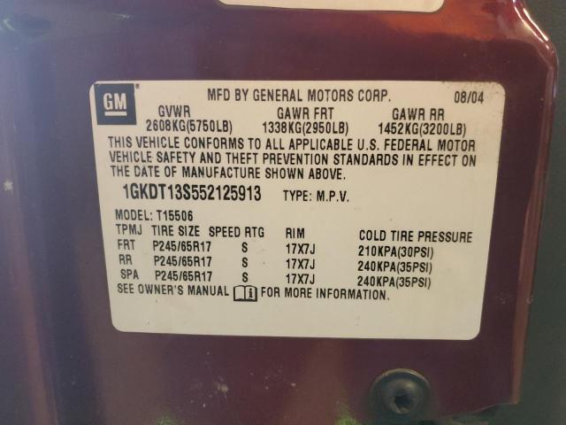 Photo 14 from auction – 2005 GMC ENVOY with VIN 1GKDT13S552125913