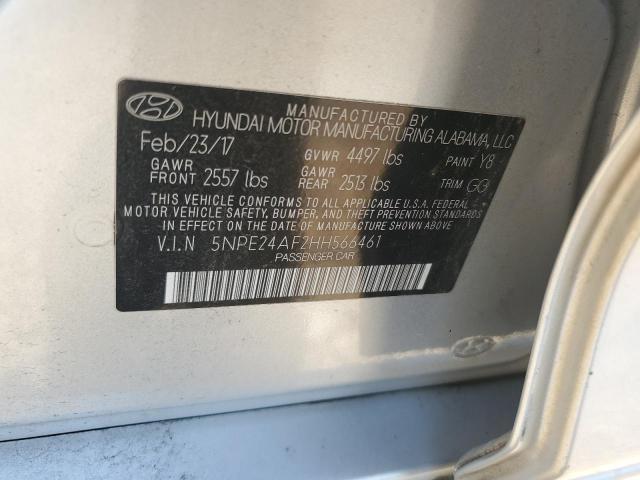 Photo 12 from auction – 2017 HYUNDAI SONATA SE with VIN 5NPE24AF2HH566461
