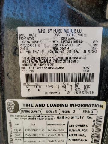 Photo 13 from auction – 2013 FORD F150 SUPER with VIN 1FTFW1E6XDFA09299