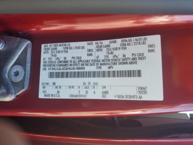 Photo 12 from auction – 2017 FORD ESCAPE TIT with VIN 1FMCU0JD2HUA18695
